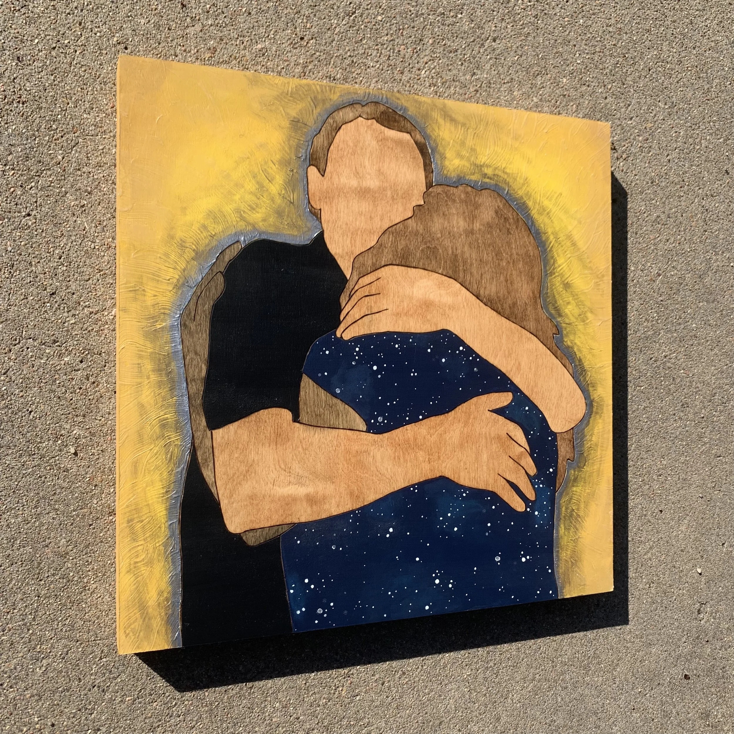 The Hug Woodburning — Lindsey Kernodle Art Store